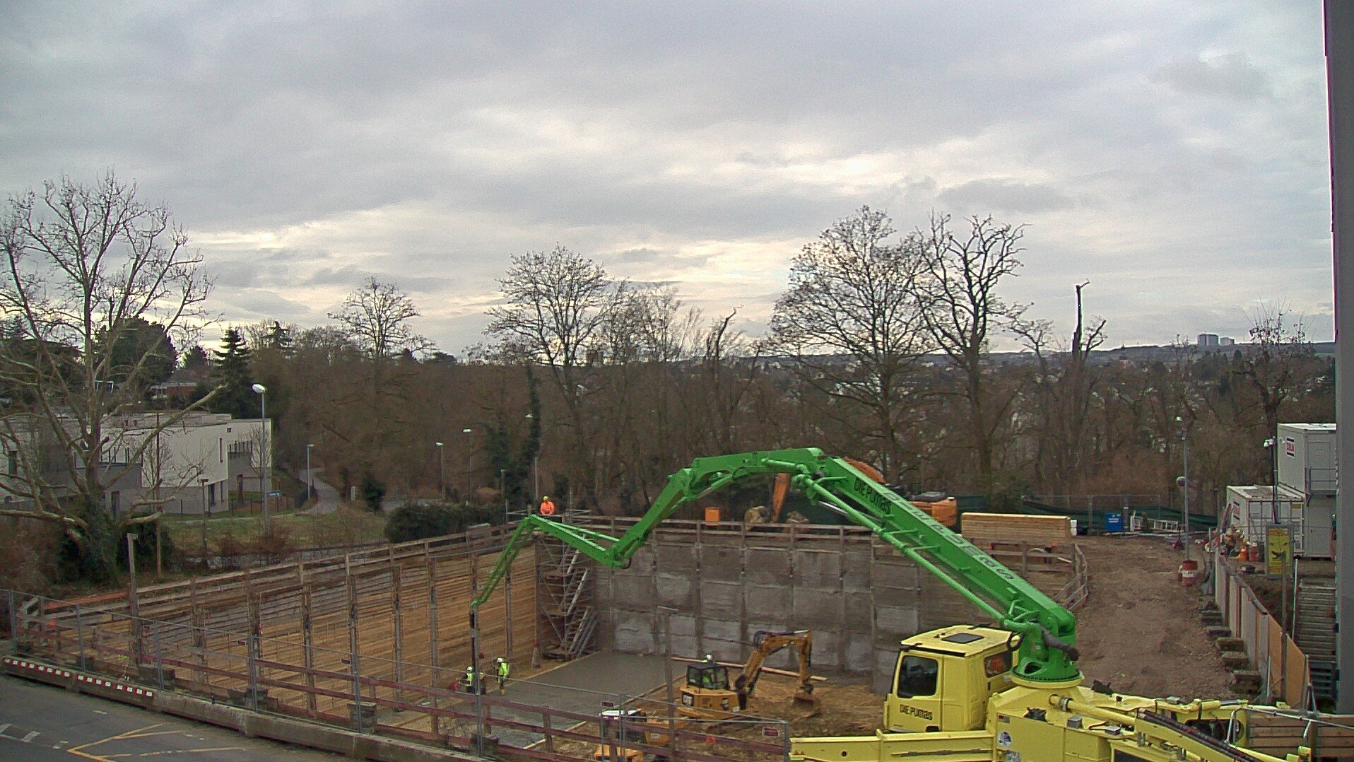 Photo of an excavator on the new building site